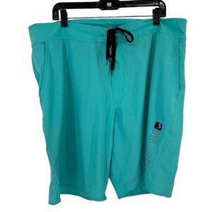 Reel Legends Mens  Blue Swim Shorts Size 42 Drawstring Waist pocket